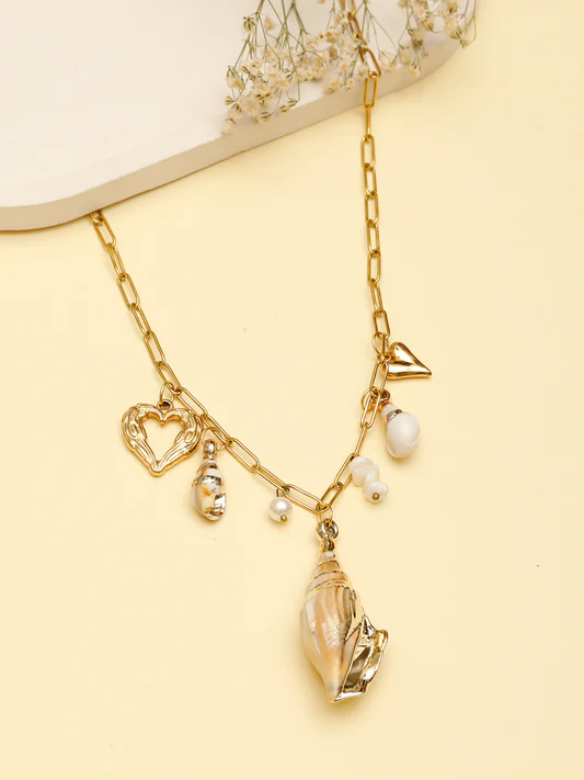 VIVAZS MOM HEART CHARM NECKLACE